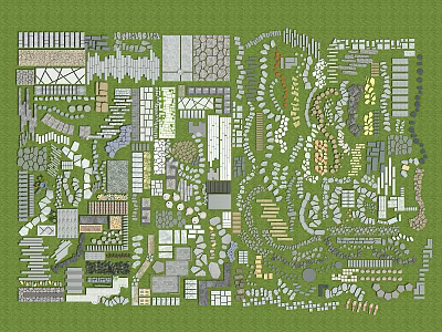 New Chinese pavement sketch 3d model