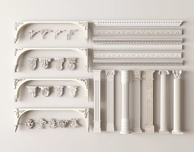 Gypsum line column stigma 3d model