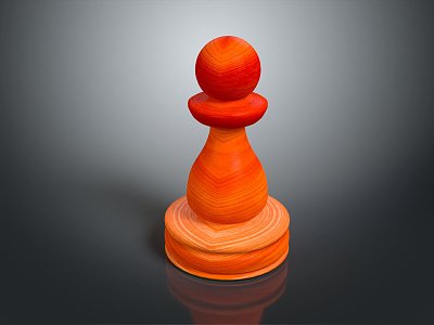 modern chess pieces 3d model