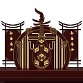 Chinese Traditional Photo Spot With Red Lute Decor And Spring Festival Temple Fair Elements