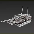 Military Tank Design With Camouflage Paint Gun Barrel Tracks Lights And Multiple Angles