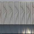 Modern Hinged Doors With Intricate Leaf Pattern Design For Interior Decoration 3d model