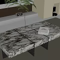 Modern marble coffee table 3d model