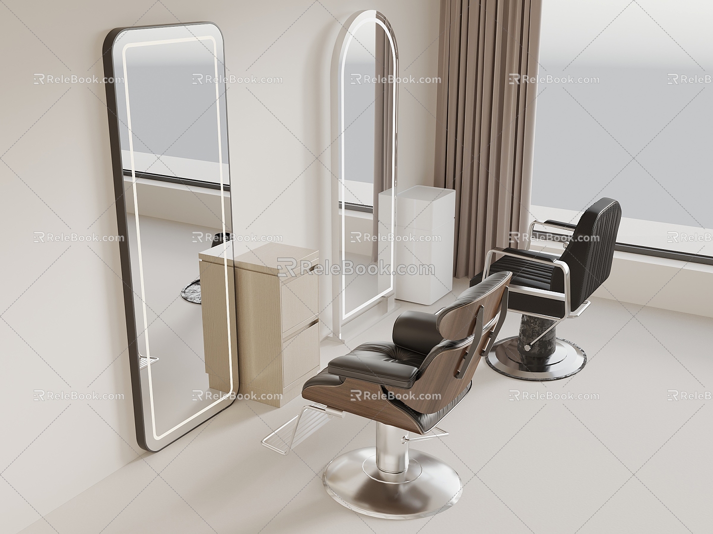 Chair modern barber chair 3d model