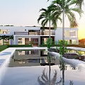 Stunning Detached Villa with Pool and Palm Trees in Sunset Garden View