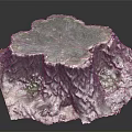 Tree Stump Shaped Wooden Stone Decorative Piece With Natural Texture And Green Plants
