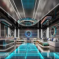 Hi Tech Futuristic KTV Room With Neon Lights And Modern Decor