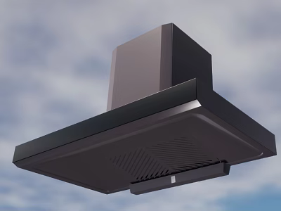 Modern Sleek Range Hood Kitchen Appliance With Black Design For Home Kitchens 3d model