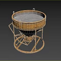 Industrial Equipment Metal Conical Container With Wheel Base And Support Frame