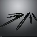 Various Tactical Combat Knives With Sharp Blades And Ergonomic Handles Displayed