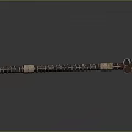 Traditional Medieval Mace Weapon with Metal Cylindrical Segments and Wooden Shaft