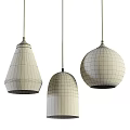 Modern Glass Pendant Lights With Metallic Finish Conical Bell Spherical Shapes And Exposed Warm Bulbs