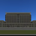 Modern Medical Hospital Building With Glass Windows Multi Story Design And Open Entrance Plaza