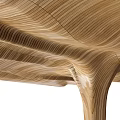 Wave-shaped ceiling shape 3d model