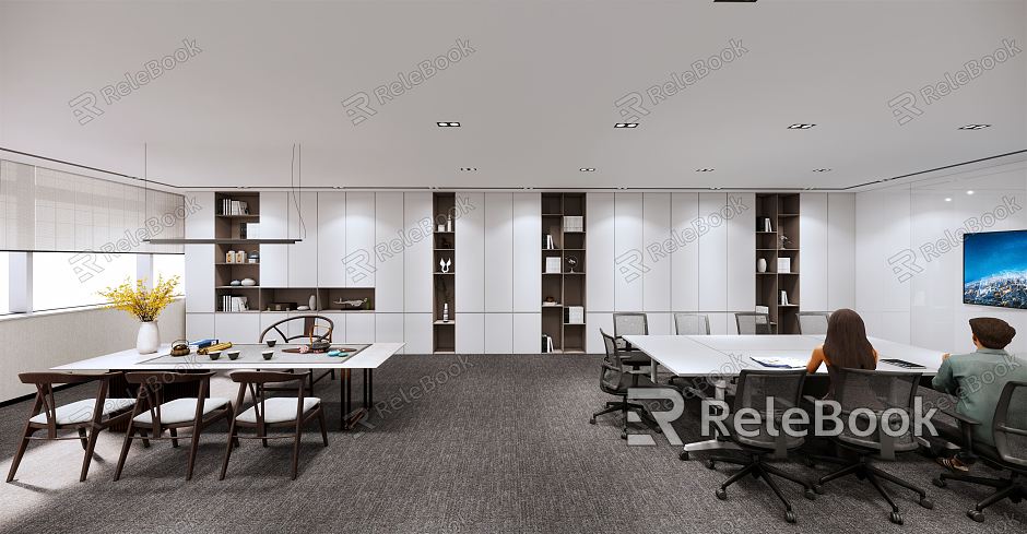 Modern Conference Room Meeting Negotiation Space model