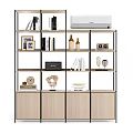 Simple bookshelf antique shelf display rack 3d model