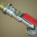 Stainless Steel Water Faucet With Red Handle And Durable Construction For Home Use Design