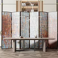 New Chinese Style Screen Partition 3d model