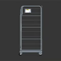 Durable Metal Wire Shelving Unit with Four Tiers and Mobile Wheels for Storage