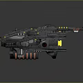 Futuristic Sci Fi Spacecraft Design With Detailed Metal Structures And Engines