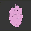 Fresh Juicy Purple Grapes with Water Drops on Dark Background