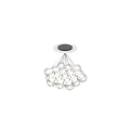 Modern Suspended Chandelier With Metallic Frame And Multiple Glass Globes 3d model