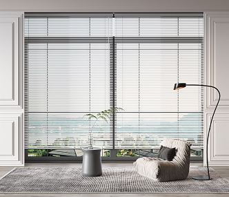 modern venetian blinds curtain 3d model