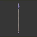 Purple Round Lollipop With Shiny Surface Wooden Stick And Reflective Base