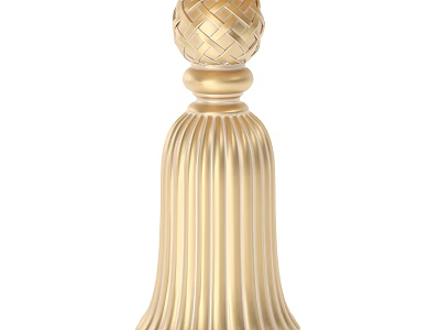 Elegant Modern Gold Side Table With Woven Top And Fluted Base For Living Room Decor 3d model