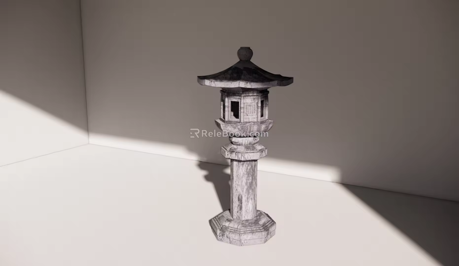 Stone lamp floor lamp 3d model