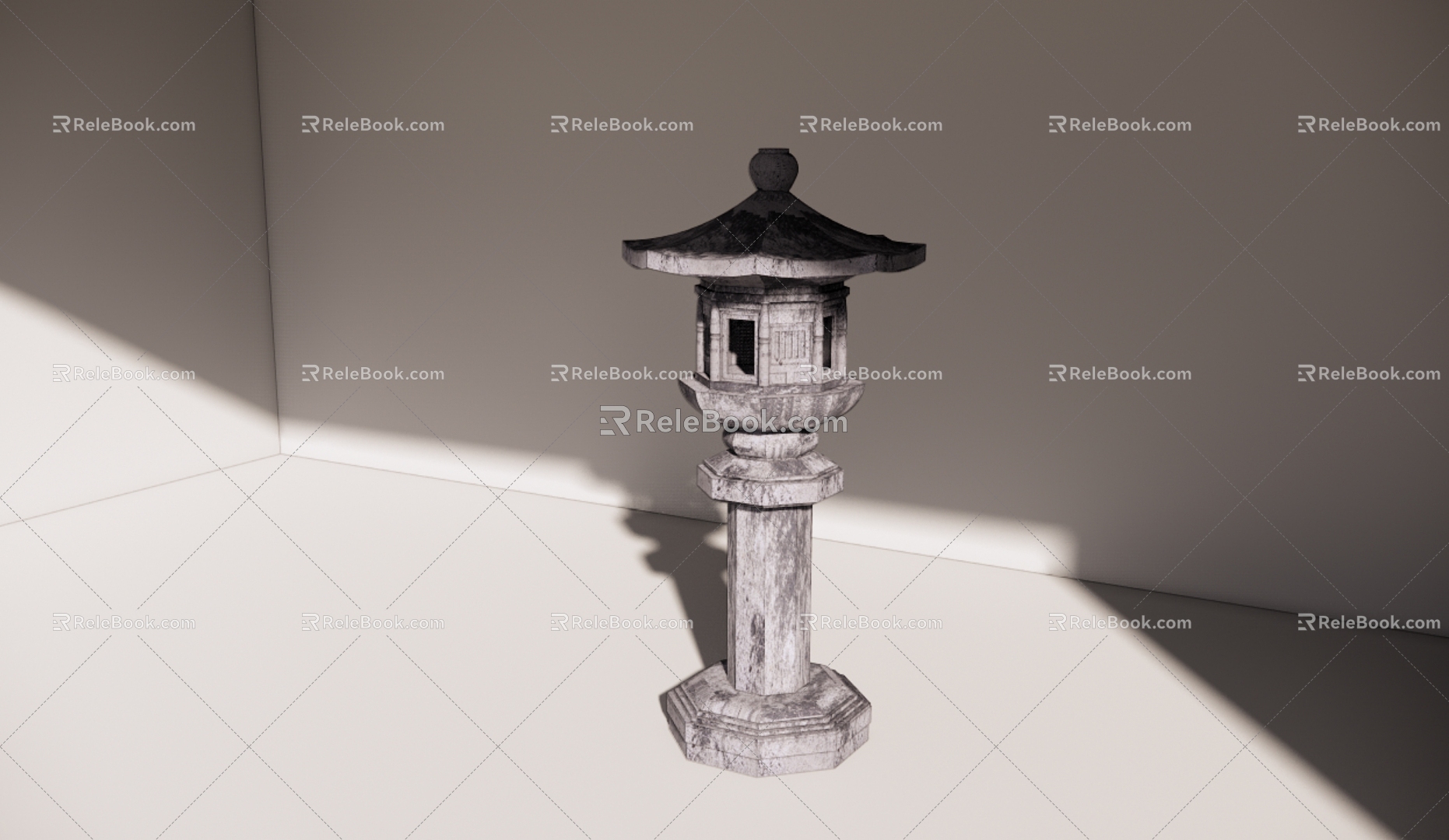 Stone lamp floor lamp model