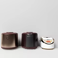 Three Rice Cookers In Various Colors Displayed As Modern Kitchen Appliances
