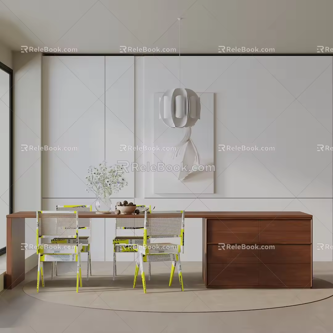 Modern table combination 3d model