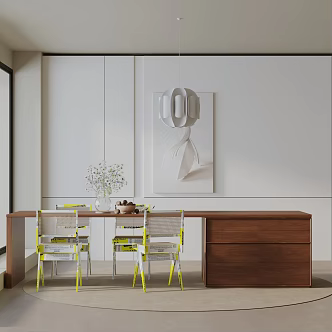 Modern table combination 3d model