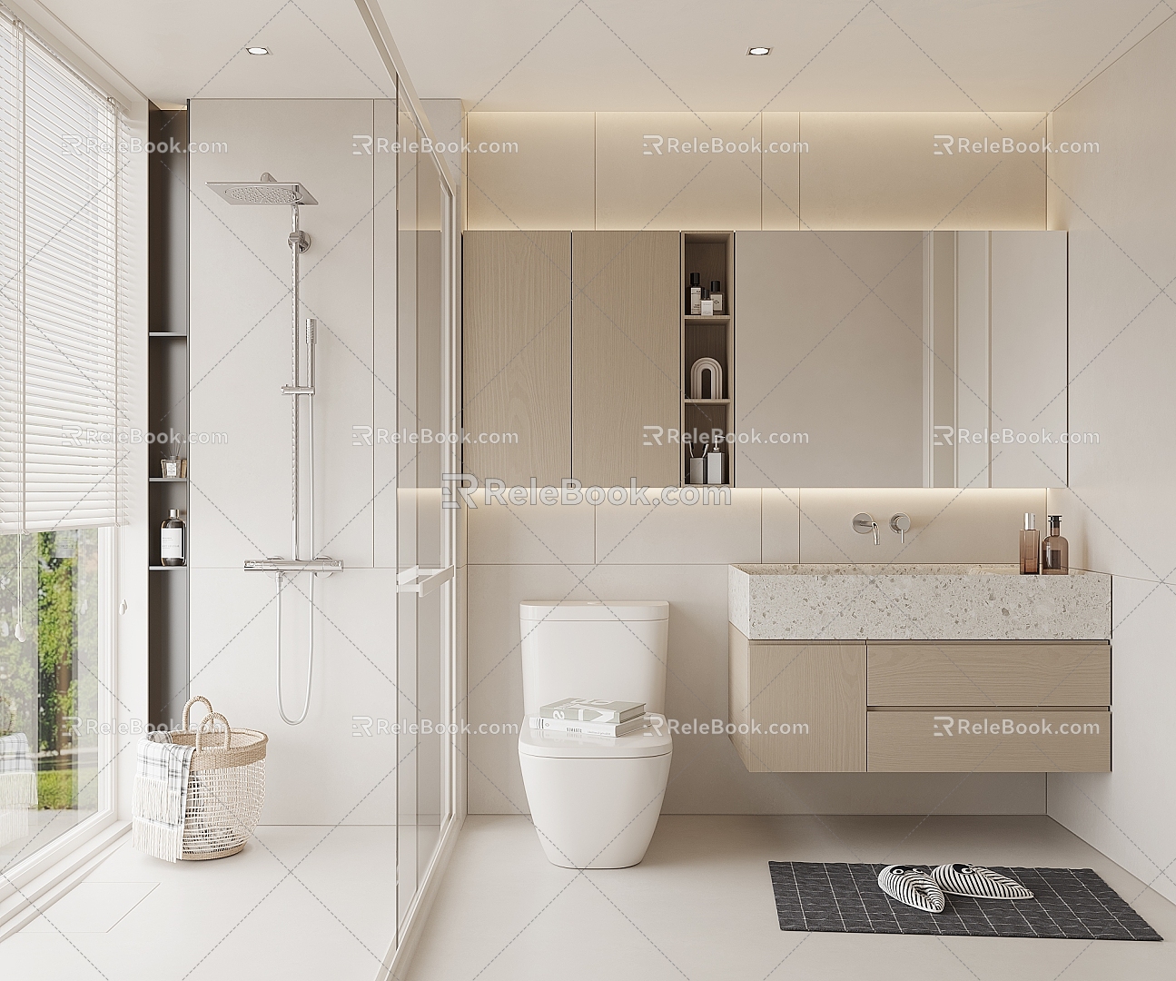 Toilet Bathroom Toilet WC Public Toilet Toilet Bathroom Shower Room Toilet Washbasin Shower Partition Shower Room model