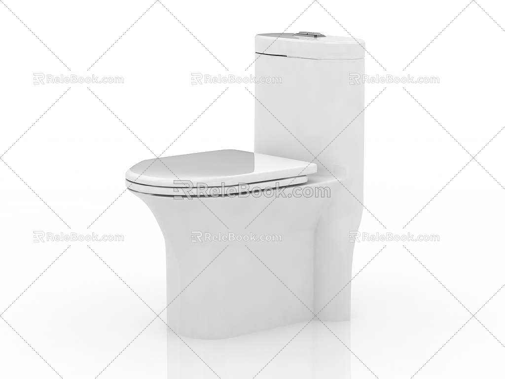 Modern toilet seat 3d model