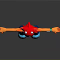 Red Haired Cartoon Character With Orange Guitar And Blue Pants Outfit
