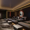 Luxury SPA Sauna Wellness Space With Comfortable Massage Beds And Modern Decorative Ambiance