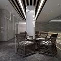 SPA Sauna Modern Interior Design With Reception Area Sofa And Front Desk