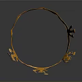 Golden Crown With Ornate Design Intricate Patterns Decorative Protrusions And Shiny Surface