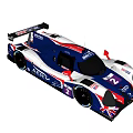Blue White Red American Flag Racing Car With AER Logo And Number 2