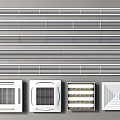 Linear And Square Air Conditioner Vents With Modern Grille Design For Home Use