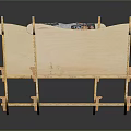 Wooden Baby Cribs With Decorative Curved Legs And Colorful Patterned Pillows