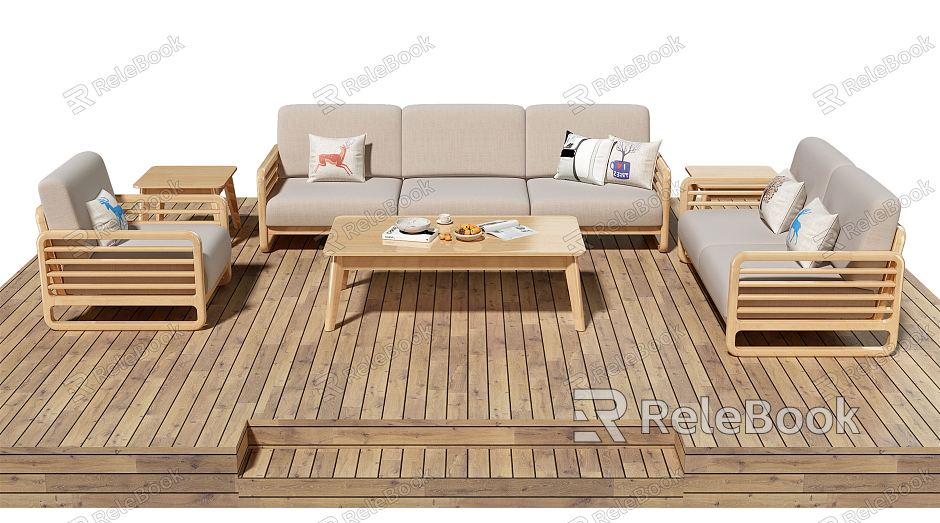 Nordic Outdoor Sofa Outdoor Leisure Sofa Seat model