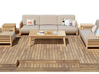 Nordic Outdoor Sofa Outdoor Leisure Sofa Seat 3d model