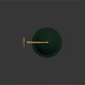 Elegant Modern Wall Lamp With Green Glass Shade And Brass Chain Bracket For Home Interior Lighting