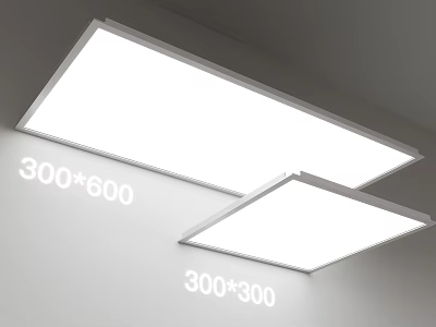 Modern Flush Mount Ceiling Lights with 300x600 and 300x300 Sizes for Home Interiors 3d model