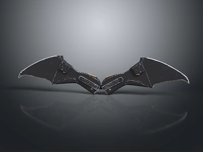 Bat Wing Shaped Tactical Combat Weapon With Sharp Edges And Metal Build 3d model