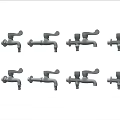 Stainless Steel Faucets With Various Handle Designs For Home Kitchen And Bathroom Use