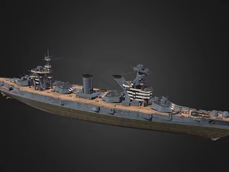modern warship destroyer weapon ship cruiser ship 3d model